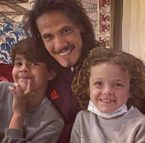 Jocelyn Burgardt boyfriend Edinson Cavani shares two sons Bautista and Lucas from his first marriage.